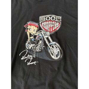 Betty Boop Choppers Motorcycle‎ Graphic Black T Shirt Women's